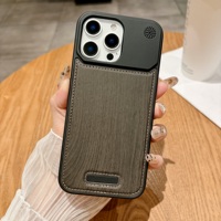 Coque de téléphone en cuir PU bois sans cadre nouveau Design magnétique antichoc Compatible avec pour iPhone 16 15 PRO max pour iPhone Plus