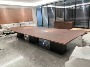 Mesa de Conferencia de Oficina Moderna de Madera LIWEI - Diseño Modular Extensible y Ajustable Ecológico para Uso Comercial - Product Image 2