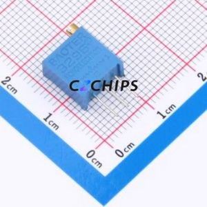 Resistencia Ajustable/Potenciómetro 3296W-502, Componente de Orificio Pasante (THT)-3P, 9.5x4.8mm, Resistencia de 5kOhm, 10%, 500mW, 250ppm ℃ - Product Image 1