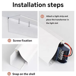 6000 Series LED Luminous Top Corner Line Lamp Angle d'angle intérieur à fente libre pour les plafonds <span class=keywords><strong>de</strong></span> salon Plâtre exposé Métal - Product Image 6