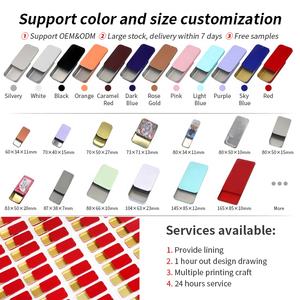 Fabrika fiyat Mini küçük dikdörtgen <span class=keywords><strong>Metal</strong></span> teneke kutu 80X50X15Mm geri dönüşümlü sürgülü kapak nane şekeri zanaat kullanımı için - Product Image 5