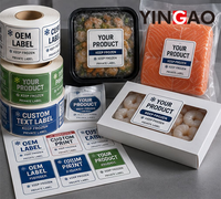 Etiqueta Adhesiva para Alimentos Congelados, Impermeable, Blanca, de PP, Adhesivo de Baja Temperatura para Bandejas de Carne y Mariscos Refrigerados, Etiquetas de Embalaje Yingao
