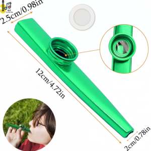 Kazoo Verde con Logotipo Personalizado para Juegos <span class=keywords><strong>de</strong></span> Guardería, Duradero, Económico, Sólido y Bonito, Sin Membrana <span class=keywords><strong>de</strong></span> Flauta, Kazoos <span class=keywords><strong>de</strong></span> <span class=keywords><strong>Metal</strong></span> - Product Image 1