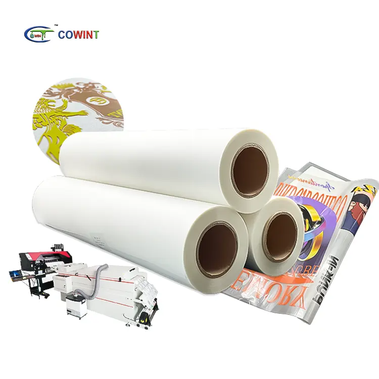 Cowint pet hot melt coated 15micron golden color film digital and screen printing PET roll 3d printer release film