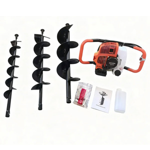 Vente en gros d'usine : Tarière thermique 63 cm³ pour poteaux et clôtures, moteur 2 temps, construction métallique, diamètre de forage max. 300 mm - Product Image 1