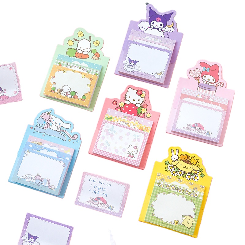 DHF100 Sanrio мультяшный съемный блокнот с изображением сердца девушки Блокнот день блокнот сообщение записка не липкая заметка