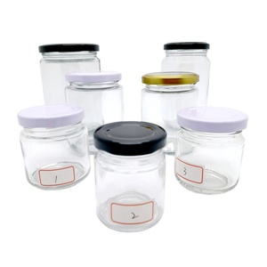 Nhà Máy Cung Cấp <span class=keywords><strong>4</strong></span> Oz 5Oz 8Oz 12Oz 17Oz Rỗng Rõ Ràng Kẹo Vòng Container Lọ Thủy Tinh Với Số Lượng Lớn Với Vàng Kim Loại Có Nắp Đậy - Product Image 1