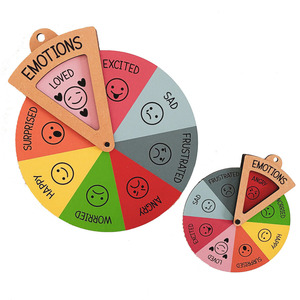 Juguete Educativo Montessori, Tabla de Reconocimiento de Sentimientos para Niños, Rueda de <span class=keywords><strong>Emociones</strong></span> de Madera para el Aprendizaje Social y Emocional Preescolar - Product Image 5