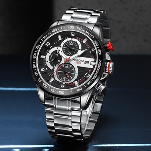 Montres pour hommes NIBOSI 2606, nouvelle collection, marque haut de gamme, chronographe à quartz, acier inoxydable, étanche, calendrier, montre de sport - Product Image 2