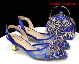 Sac à chaussures d'été confortable <span class=keywords><strong>talon</strong></span> bas dentelle décoration femmes chaussures assorties <span class=keywords><strong>petit</strong></span> sac à main 1 ensemble - Product Image 5