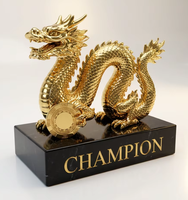 Vente directe d'usine, trophée de luxe personnalisé sur mesure avec emballage cadeau, base en marbre et souvenir en métal
