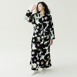 <span class=keywords><strong>Accappatoio</strong></span> in pile corallo <span class=keywords><strong>jacquard</strong></span> colorato all'ingrosso, spesso, caldo, super assorbente, a maniche lunghe, unisex, per l'inverno - Product Image 5