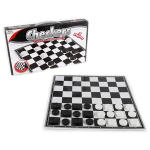 Mainan kecerdasan plastik disesuaikan papan permainan ukuran sedang checker untuk 2 pemain