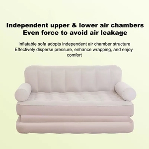 Juego de Muebles Inflables con Sofá Cama Extraíble, Colchón de Aire y Sofá Cama Extraíble, Futón para Dormir - Product Image 6