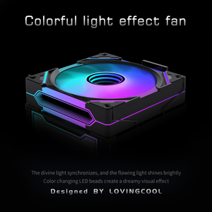 Lovingocool Hot Bán yên tĩnh LED trường hợp máy tính làm mát 5V 3pin giao diện trường hợp máy tính Fan argb thông gió CPU Cooler - Product Image 3