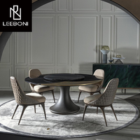 Personnalisation de meubles de maison de style design de luxe Table à manger ronde en marbre pour villa Maison de luxe
