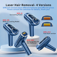 Épilateur laser IPL rechargeable haute énergie, portable sans fil avec refroidissement par glace, indolore, épilation permanente