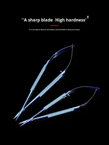 Forbici microchirurgiche per cornea con testa dritta e curva, strumenti per chirurgia della doppia palpebra - Product Image 3