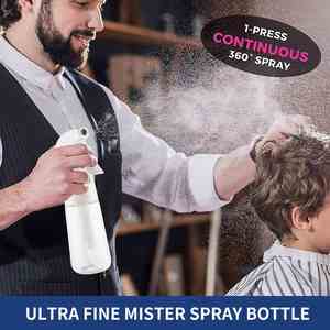 <b>200ML</b> 300ML Hair Trigger Sprayer Barber Water Continuous Fine Mist Spray <b>Bottle</b> with Screen Printing PP PET Material - Product Image 4
