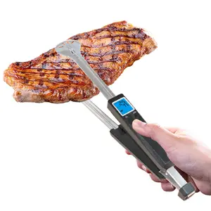 Vendita all'ingrosso clip di cibo termometro-In acciaio inox ad alta temperatura termometro per alimenti digitale impermeabile termometro di carne clip di barbecue termometro