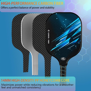 Pala de Pickleball Profesional Ligera de Carbono, Nucleo Panal Termoformado, Excelente Efecto de Giro, <span class=keywords><strong>Apta</strong></span> para Entrenamiento Diario y Ocio - Product Image 3