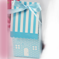 Boîte à bonbons en papier de style européen pour bébé, boîte cadeau de mariage