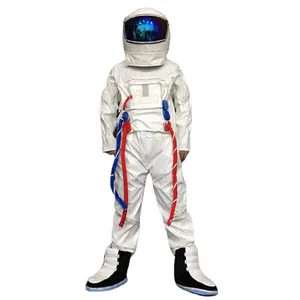 LED yetişkinler için kostümler astronot Cosplay bez Light Up elbise parti gece kulübü uzay astronot aydınlık sahne giyim