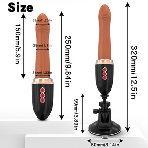 Fully Automatic Thrusting Electric Suction Cup Hands-Free Telescopic <b>Vibrating</b> Masturbator <b>Men</b> Women Adult Waterproof IPX6 - Product Image 1