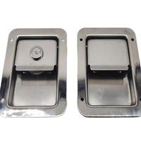 Verrouillage de boîte à outils de camion en fer galvanisé zinc Serrure de porte de conteneur de camion rectangulaire en acier inoxydable noir Loquet de porte de camion