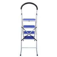 New Lightweight 4 Step Collapsible Iron Ladder With Pedal