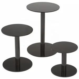 Black Acrylic Cupcake Stand Black and Clear 3 Tier Cupcake Display Stand Round Pop Figure Riser Stand for Dessert Jewelry