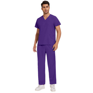 Set di Divise Sanitarie Unisex con Scollo a V e Maniche Corte 2025, Nuove Uniformi Infermieristiche <span class=keywords><strong>in</strong></span> Vari Colori per Medici e Ospedali - Product Image 4
