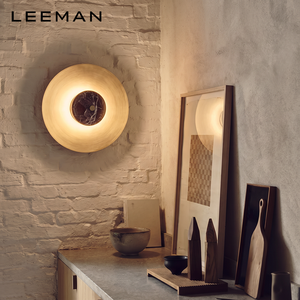Lámpara de Pared LED de Diseño Moderno con Domo de Mármol, Lámpara de Pared Redonda Decorativa de Lujo para Sala de Estar y Dormitorio - Product Image 5