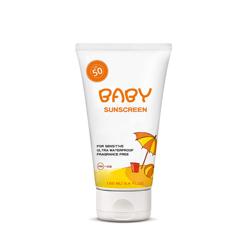 Высококачественный профессиональный уход за кожей SPF 50 без запаха и ультраводостойкий минеральный детский солнцезащитный крем для лица Фирменная торговая марка