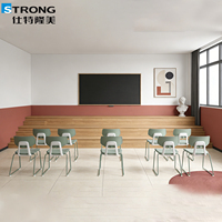Chaise de bureau exécutive en plastique durable, légère et empilable, idéale pour les écoles, les dortoirs, les bureaux à domicile, les hôpitaux et les environnements techniques.
