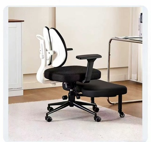 Silla de Meditación Ergonómica con Doble Respaldo y Posición de Piernas Cruzadas, Taburete Cómodo Tipo Monkey, Silla para Arrodillarse, Sofá Perezoso de Oficina, Silla para Sentarse - Product Image 5