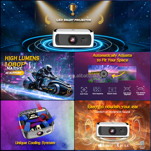 Mini HD 1080p Home Theater LCD <span class=keywords><strong>Proyector</strong></span> Smart Android 12 Mini <span class=keywords><strong>proyector</strong></span> portátil para exteriores 4K con cine Auto <span class=keywords><strong>Vertical</strong></span> Keystone - Product Image 2