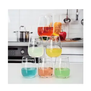 21 Oz Multi Gekleurde Stemless Wijnglazen Drinken Tuimelaars Drinkglazen Water Bril