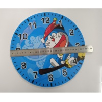 Grosir 12 inci Doraemon jam dinding kontemporer wajah tunggal jarum plastik tampilan sublimasi desain Modern