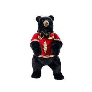 Commercio all'ingrosso di natale animale panno di schiuma orso bruno realistico degli <span class=keywords><strong>animali</strong></span> della foresta recano figure di famiglia giocattolo polare panno morbido animale - Product Image 2