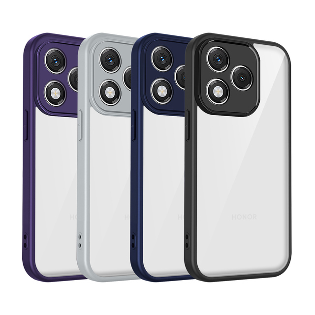 For Honor 600 Lite / X8d / 200 Smart / Play 60 + Case Ultra Thin Soft TPU Frame Clear PC Hard Back Shockproof Cover Coque Fundas