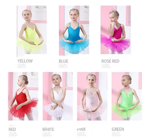 Vestito da ballo blu economico per bambine, tutù da <span class=keywords><strong>ballerina</strong></span> per performance e spettacoli teatrali - Product Image 4