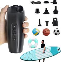 Pompe à air électrique portable à gonflage rapide, mini pompe rechargeable 3000mAh haute/basse pression pour SUP, planche à pagaie, lit pneumatique, natation
