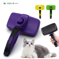 Peigne à poils pour animaux de compagnie en plastique écologique, outil de toilettage professionnel pour chiens et chats, bain et nettoyage