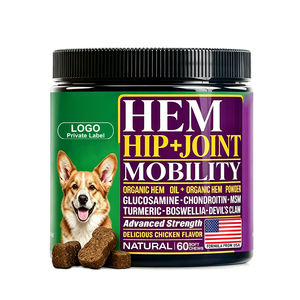 Golosinas de Suplementos Deportivos Especializados para Perros Mayores de Marca Privada para el Soporte de Cadera y Articulaciones, Fuerza y Flexibilidad para Mascotas - Product Image 1