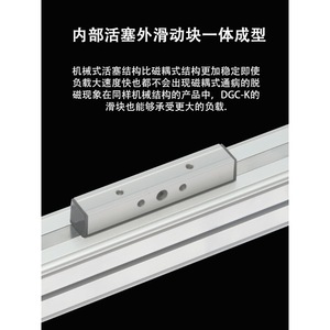 Cilindro sin vástago Festo DGC-K-25-200, cuerpo de acero neumático, tipo estándar - Product Image 4