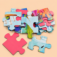Boîte à puzzle écologique personnalisée et livre d'histoires de contes de fées avec logo en estampage à chaud, impression colorée