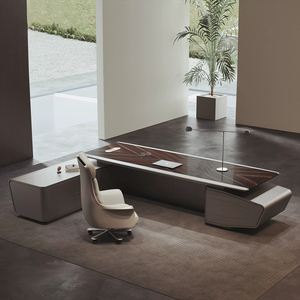 Bureau <span class=keywords><strong>de</strong></span> direction moderne en bois en forme <span class=keywords><strong>de</strong></span> L, style minimaliste, avec grand meuble <span class=keywords><strong>de</strong></span> rangement pour la maison/le bureau - Product Image 3