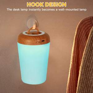 Lampe de chevet LED flexible 13 couleurs, petite taille, corps blanc, avec chargement tactile et ambiance colorée – Vente en gros - Product Image 2