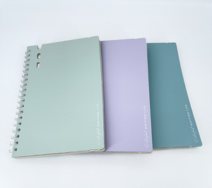 Tùy chỉnh A5 cuộn dây máy tính xách tay đầy màu sắc thời trang mịn bằng văn bản tổ chức <span class=keywords><strong>PP</strong></span> bìa giấy xoắn ốc ràng buộc cho các trường học sử dụng - Product Image 3